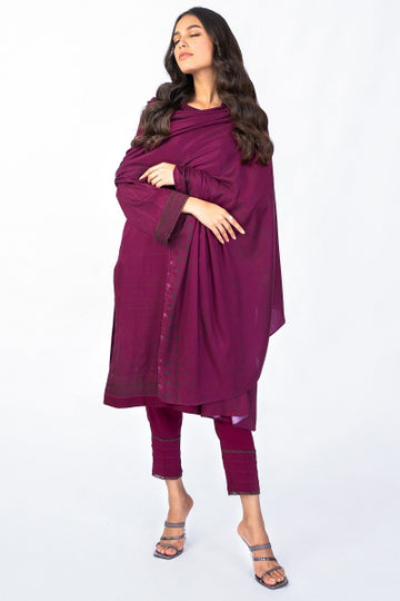 Alkaram FW-19.1-22-Magenta Winter Collection 2022 Online Shopping